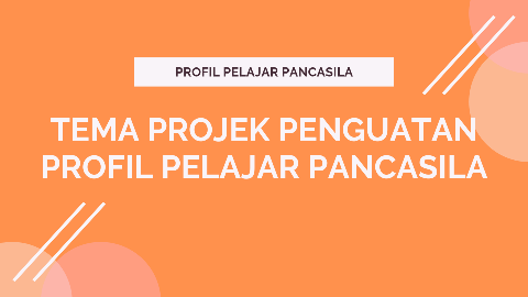 Tema Projek Profil Pelajar Pancasila