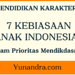 7 Kebiasaan Anak Indonesia Hebat pada Program Prioritas Penguatan Karakter
