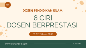 Ciri Dosen Berprestasi