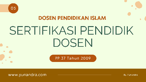 Sertifikasi Dosen Pendidik Profesional